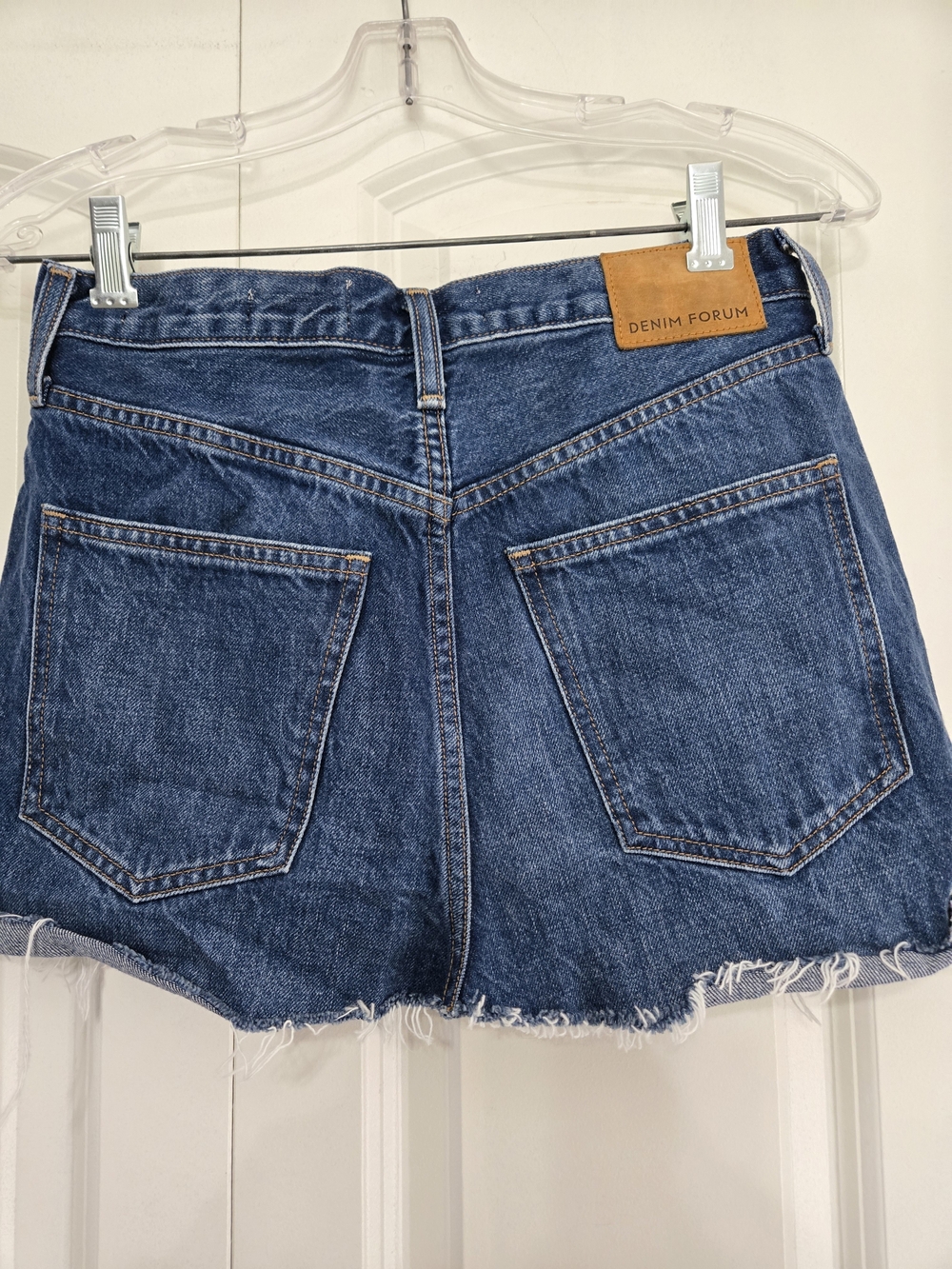 Denim Forum High-Rise Blue Denim Skirt - Picture 1 of 6